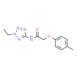 ChemSpider 2D Image | N-(2-Ethyl-2H-tetrazol-5-yl)-2-(4-methylphenoxy)acetamide | C12H15N5O2