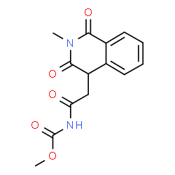 ChemSpider 2D Image | Methyl [(2-methyl-1,3-dioxo-1,2,3,4-tetrahydro-4-isoquinolinyl)acetyl]carbamate | C14H14N2O5