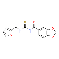 ChemSpider 2D Image | N-[(2-Furylmethyl)carbamothioyl]-1,3-benzodioxole-5-carboxamide | C14H12N2O4S