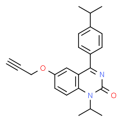 ChemSpider 2D Image | 1-ISOPROPYL-4-(4-ISOPROPYLPHENYL)-6-(PROP-2-YN-1-YLOXY)QUINAZOLIN-2-ONE | C23H24N2O2