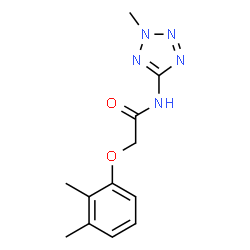 ChemSpider 2D Image | 2-(2,3-Dimethylphenoxy)-N-(2-methyl-2H-tetrazol-5-yl)acetamide | C12H15N5O2