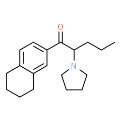 ChemSpider 2D Image | 2-(1-Pyrrolidinyl)-1-(5,6,7,8-tetrahydro-2-naphthalenyl)-1-pentanone | C19H27NO