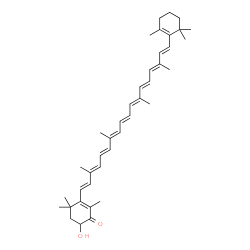ChemSpider 2D Image | 3-Hydroxy-beta,beta-caroten-4-one | C40H54O2