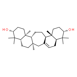 ChemSpider 2D Image | (3R,4aS,6aR,9aS,11S,13aS,13bR,15aR,15bS)-4,4,6a,10,10,13a,15b-Heptamethyl-2,3,4,4a,5,6,6a,7,9,9a,10,11,12,13,13a,13b,14,15,15a,15b-icosahydro-1H-naphtho[2',1':4,5]cyclohepta[1,2-a]naphthalene-3,11-dio
l | C30H50O2