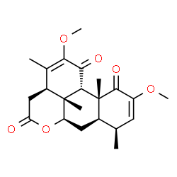 ChemSpider 2D Image | (5beta,8alpha,10alpha)-2,12-Dimethoxypicrasa-2,12-diene-1,11,16-trione | C22H28O6