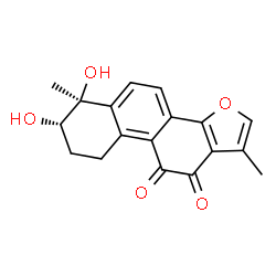 ChemSpider 2D Image | (6S,7S)-6,7-Dihydroxy-1,6-dimethyl-6,7,8,9-tetrahydrophenanthro[1,2-b]furan-10,11-dione | C18H16O5