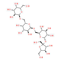 ChemSpider 2D Image | beta-L-Fructofuranosyl alpha-L-galactopyranosyl-(1->6)-alpha-L-galactopyranosyl-(1->6)-alpha-L-glucopyranoside | C24H42O21