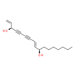 ChemSpider 2D Image | (3S,8E,10R)-1,8-Heptadecadiene-4,6-diyne-3,10-diol | C17H24O2