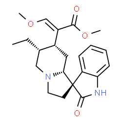 ChemSpider 2D Image | Methyl (3beta,15alpha,16E,20alpha)-17-methoxy-2-oxocorynox-16-en-16-carboxylate | C22H28N2O4