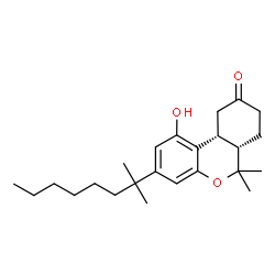 ChemSpider 2D Image | (6aS,10aR)-1-Hydroxy-6,6-dimethyl-3-(2-methyl-2-octanyl)-6,6a,7,8,10,10a-hexahydro-9H-benzo[c]chromen-9-one | C24H36O3