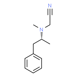 ChemSpider 2D Image | {Methyl[(2R)-1-phenyl-2-propanyl]amino}acetonitrile | C12H16N2