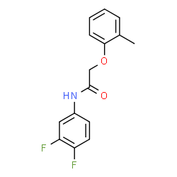 ChemSpider 2D Image | N-(3,4-Difluorophenyl)-2-(2-methylphenoxy)acetamide | C15H13F2NO2