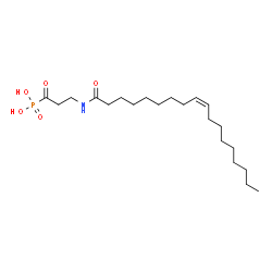 ChemSpider 2D Image | {N-[(9Z)-9-Octadecenoyl]-beta-alanyl}phosphonic acid | C21H40NO5P