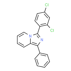 ChemSpider 2D Image | 3-(2,4-Dichlorophenyl)-1-phenylimidazo[1,5-a]pyridine | C19H12Cl2N2