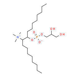 ChemSpider 2D Image | 2,3-Dihydroxypropyl 10-(trimethylammonio)-9-octadecanyl phosphate | C24H52NO6P