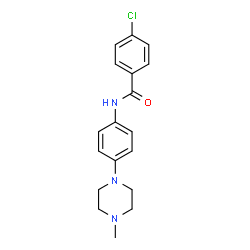 ChemSpider 2D Image | 4-Chloro-N-[4-(4-methyl-1-piperazinyl)phenyl]benzamide | C18H20ClN3O