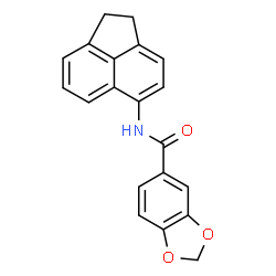 ChemSpider 2D Image | N-(1,2-Dihydro-5-acenaphthylenyl)-1,3-benzodioxole-5-carboxamide | C20H15NO3