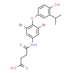 ChemSpider 2D Image | 4-{[3,5-Dibromo-4-(4-hydroxy-3-isopropylphenoxy)phenyl]amino}-4-oxobutanoic acid | C19H19Br2NO5