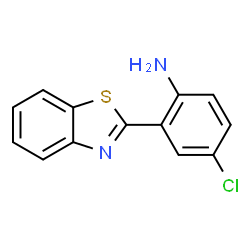ChemSpider 2D Image | 2-(1,3-Benzothiazol-2-yl)-4-chloroaniline | C13H9ClN2S