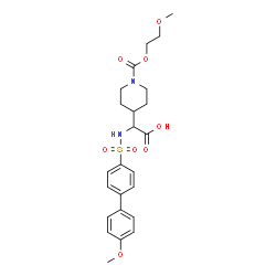 ChemSpider 2D Image | {[(4'-Methoxy-4-biphenylyl)sulfonyl]amino}{1-[(2-methoxyethoxy)carbonyl]-4-piperidinyl}acetic acid | C24H30N2O8S