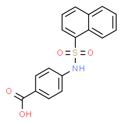 ChemSpider 2D Image | 4-[(1-Naphthylsulfonyl)amino]benzoic acid | C17H13NO4S