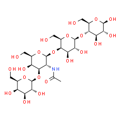 ChemSpider 2D Image | beta-D-Galp-(1->3)-beta-D-GlcpNAc-(1->4)-beta-D-Galp-(1->4)-beta-D-Glcp | C26H45NO21