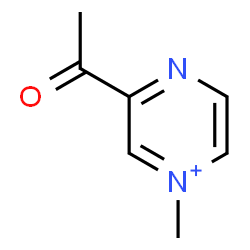 ChemSpider 2D Image | 3-Acetyl-1-methylpyrazin-1-ium | C7H9N2O