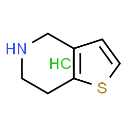 ChemSpider 2D Image | 4,5,6,7-TETRAHYDROTHIENO(3,2-C)PYRIDINIUM CHLORIDE | C7H10ClNS