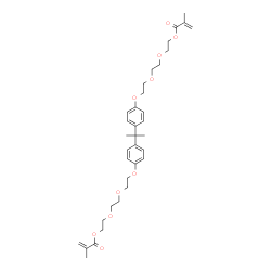 ChemSpider 2D Image | 2,2-Propanediylbis(4,1-phenyleneoxy-2,1-ethanediyloxy-2,1-ethanediyloxy-2,1-ethanediyl) bis(2-methylacrylate) | C35H48O10