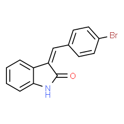 ChemSpider 2D Image | 3-(4-Bromobenzylidene)indolin-2-one | C15H10BrNO
