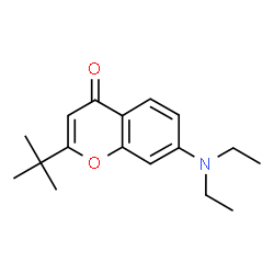 ChemSpider 2D Image | 2-tert-Butyl-7-(diethylamino)-4H-chromen-4-one | C17H23NO2