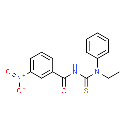 ChemSpider 2D Image | N-[Ethyl(phenyl)carbamothioyl]-3-nitrobenzamide | C16H15N3O3S