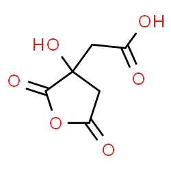 ChemSpider 2D Image | (3-Hydroxy-2,5-dioxotetrahydro-3-furanyl)acetic acid | C6H6O6