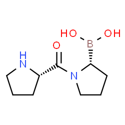 ChemSpider 2D Image | [(2R)-1-(L-Prolyl)-2-pyrrolidinyl]boronic acid | C9H17BN2O3