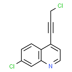 ChemSpider 2D Image | 7-Chloro-4-(3-chloro-1-propyn-1-yl)quinoline | C12H7Cl2N