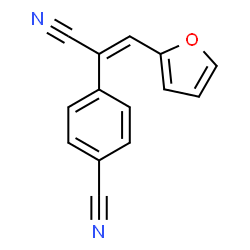 ChemSpider 2D Image | 4-[(E)-1-Cyano-2-(2-furyl)vinyl]benzonitrile | C14H8N2O