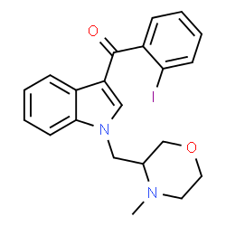 ChemSpider 2D Image | (2-Iodophenyl){1-[(4-methyl-3-morpholinyl)methyl]-1H-indol-3-yl}methanone | C21H21IN2O2