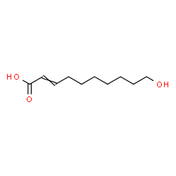 ChemSpider 2D Image | 10-Hydroxy-2-decenoic acid | C10H18O3