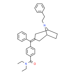 ChemSpider 2D Image | N,N-diethyl-4-((8-phenethyl-8-azabicyclo(3.2.1)oct-3-ylidene)phenylmethyl)benzamide | C33H38N2O