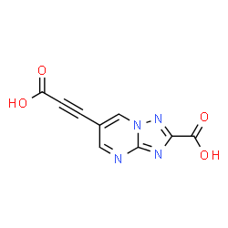ChemSpider 2D Image | 6-(Carboxyethynyl)[1,2,4]triazolo[1,5-a]pyrimidine-2-carboxylic acid | C9H4N4O4
