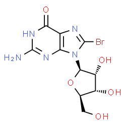 ChemSpider 2D Image | 8-Bromoguanosine | C10H12BrN5O5