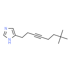 ChemSpider 2D Image | 5-(7,7-Dimethyl-3-octyn-1-yl)-1H-imidazole | C13H20N2