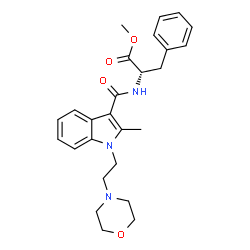 ChemSpider 2D Image | Methyl N-({2-methyl-1-[2-(4-morpholinyl)ethyl]-1H-indol-3-yl}carbonyl)-L-phenylalaninate | C26H31N3O4