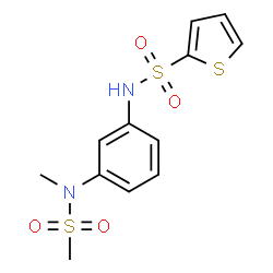 ChemSpider 2D Image | N-{3-[Methyl(methylsulfonyl)amino]phenyl}-2-thiophenesulfonamide | C12H14N2O4S3