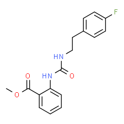 ChemSpider 2D Image | Methyl 2-({[2-(4-fluorophenyl)ethyl]carbamoyl}amino)benzoate | C17H17FN2O3