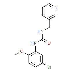 ChemSpider 2D Image | 1-(5-Chloro-2-methoxyphenyl)-3-(3-pyridinylmethyl)urea | C14H14ClN3O2