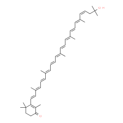 ChemSpider 2D Image | (3'Z)-1'-Hydroxy-3',4'-didehydro-1',2'-dihydro-beta,psi-caroten-4-one | C40H54O2