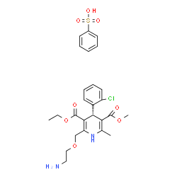 ChemSpider 2D Image | (R)-amlodipine besylate | C26H31ClN2O8S