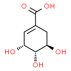 ChemSpider 2D Image | (-)-Shikimic acid | C7H10O5