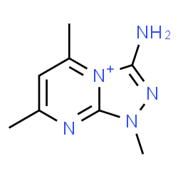 ChemSpider 2D Image | 3-Amino-1,5,7-trimethyl-1H-[1,2,4]triazolo[4,3-a]pyrimidin-4-ium | C8H12N5